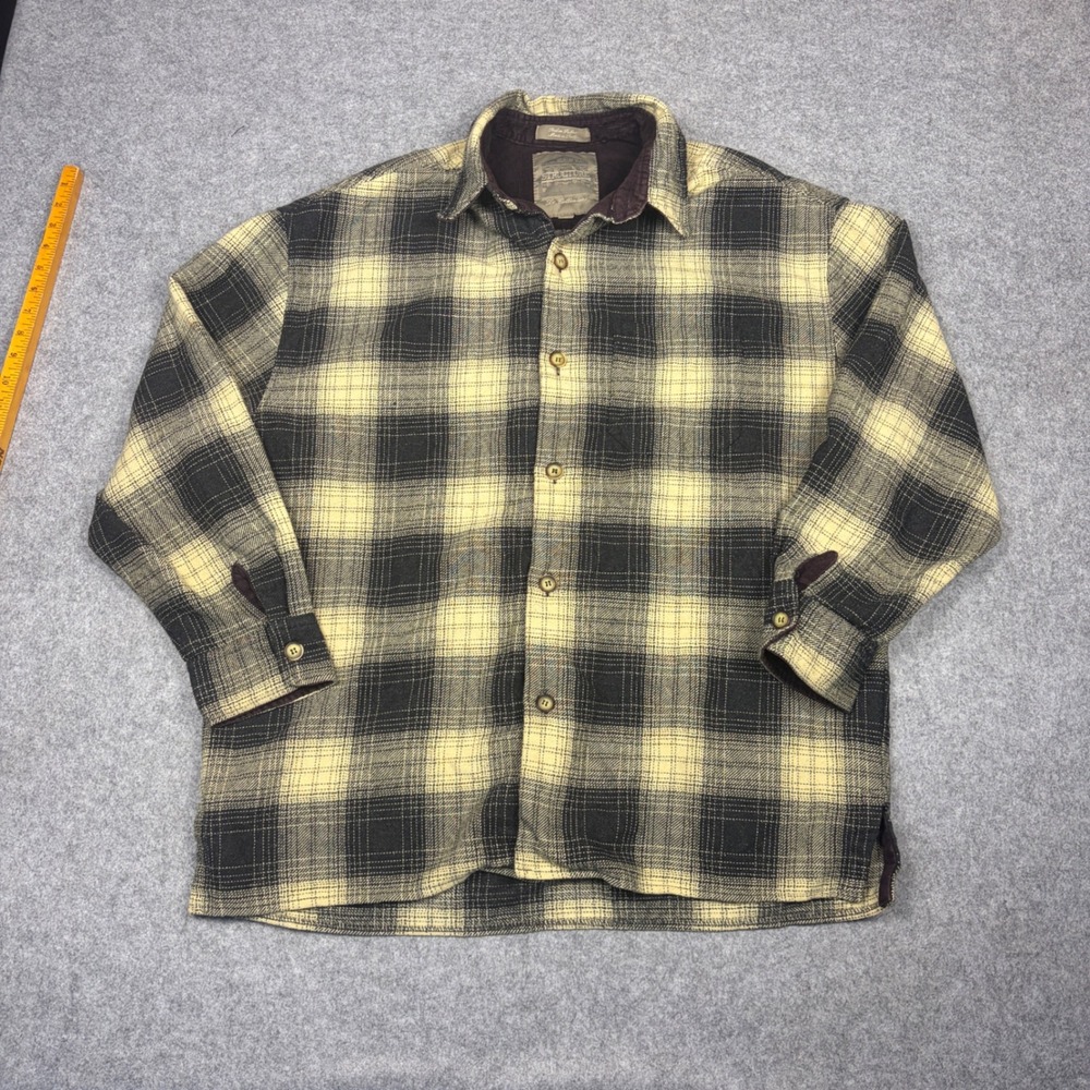 Structure Le Collezioni Mens Large Plaid Button Down Italian Fabric Tan Black